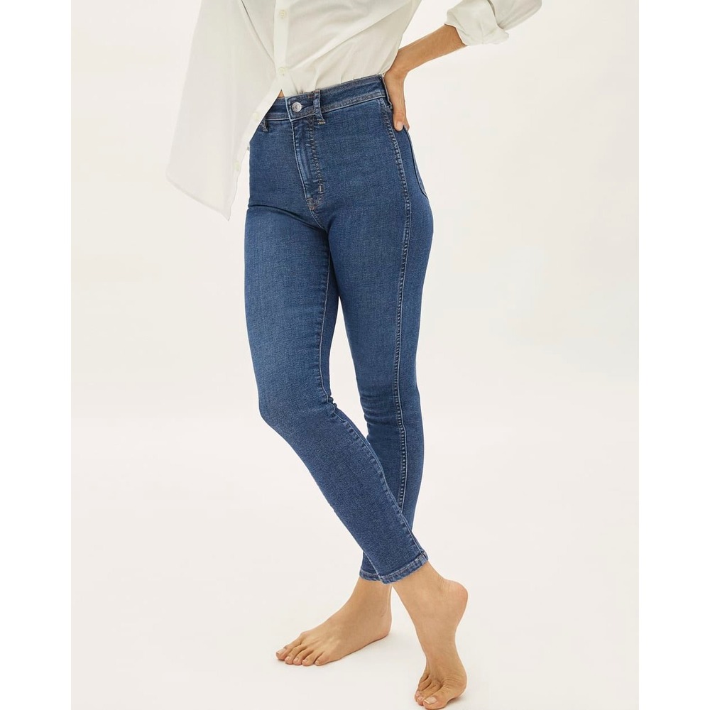 NEW Everlane‎ Way-High Flat Front Skinny Jeans Medium Wash Stretchy Size 31
